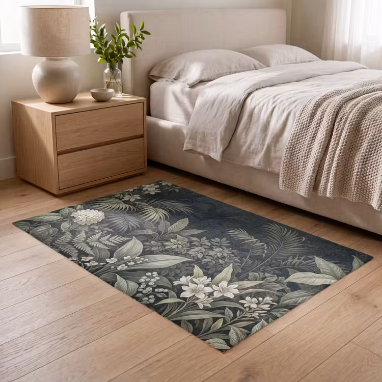 Jungle - Bladeren - Botanisch - Groen Vloerkleed Rechthoek klein -atmosphere_sfeer3_global