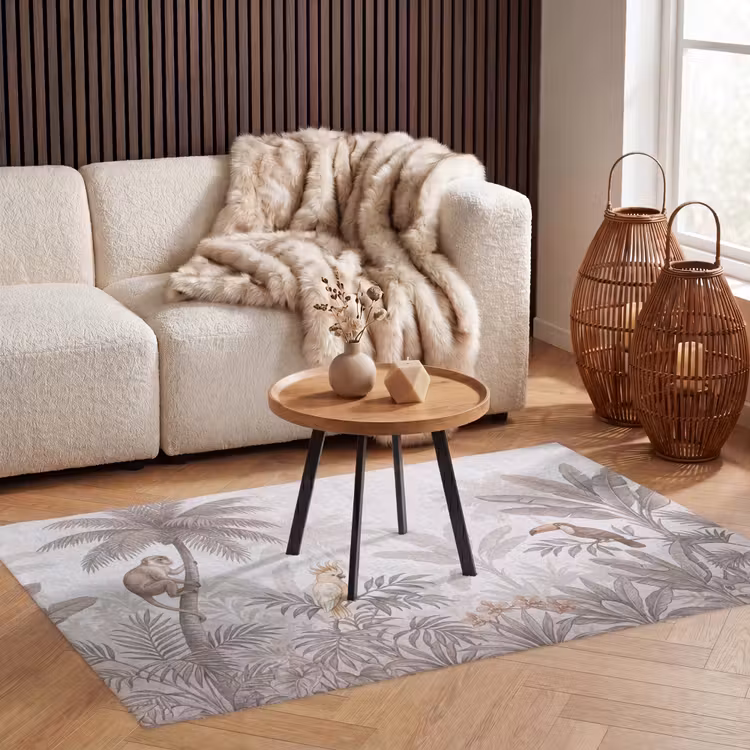 Jungle - Dieren - Palmbomen Vloerkleed Rechthoek klein -atmosphere_sfeer2_global