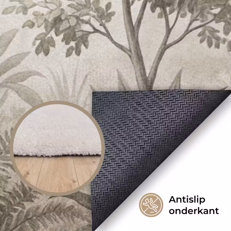 Jungle - Palmbomen - Natuur Vloerkleed Rechthoek klein -uniquesellingpoint_antislip_NL