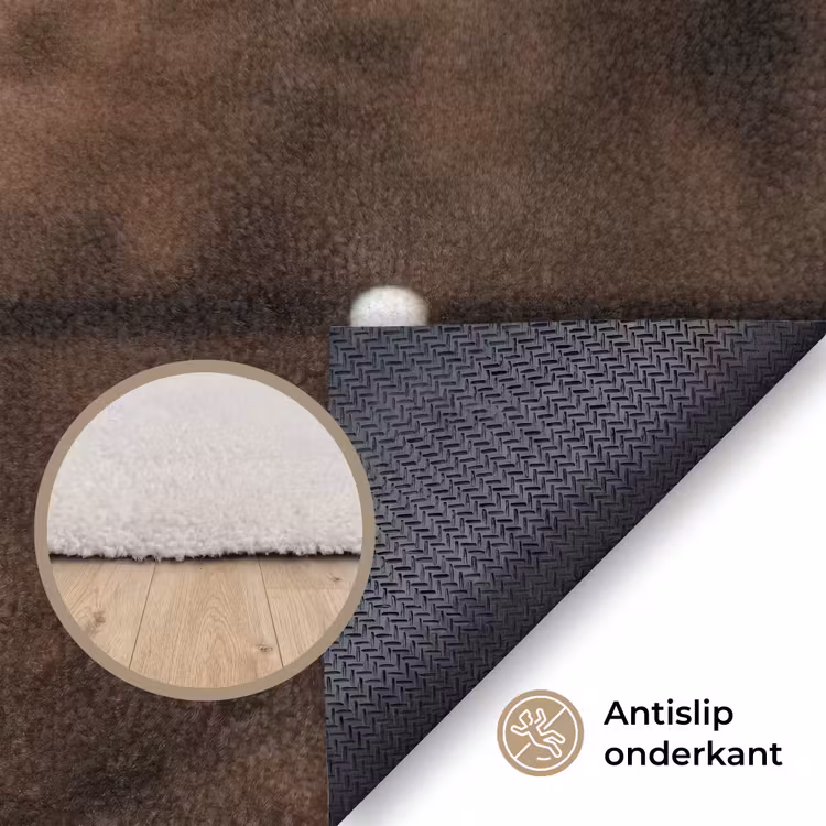 Kalf - Oormerk - Houten stal Vloerkleed Rechthoek klein -uniquesellingpoint_antislip_NL_DE
