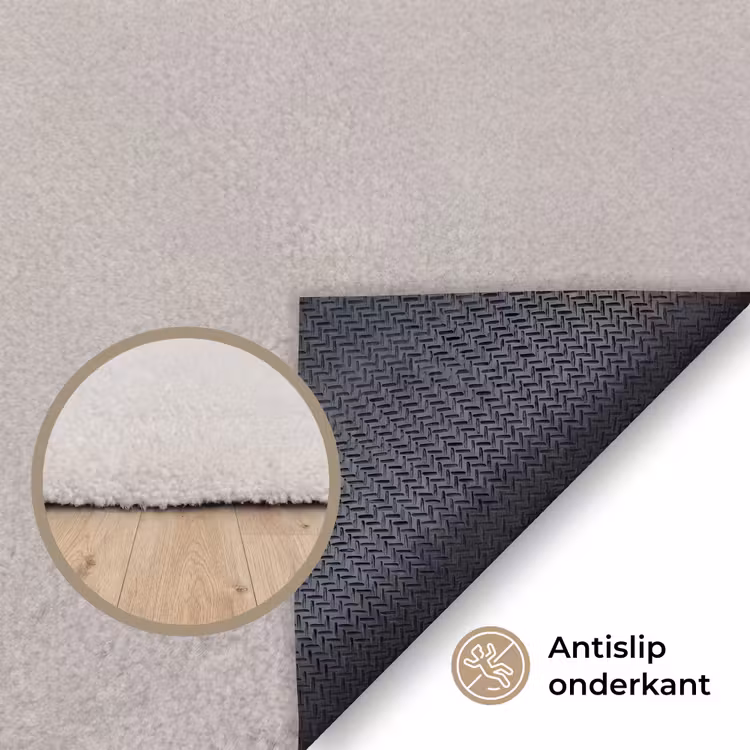 Katoenbol - Minimalistisch - Wit Vloerkleed Rechthoek klein -uniquesellingpoint_antislip_NL