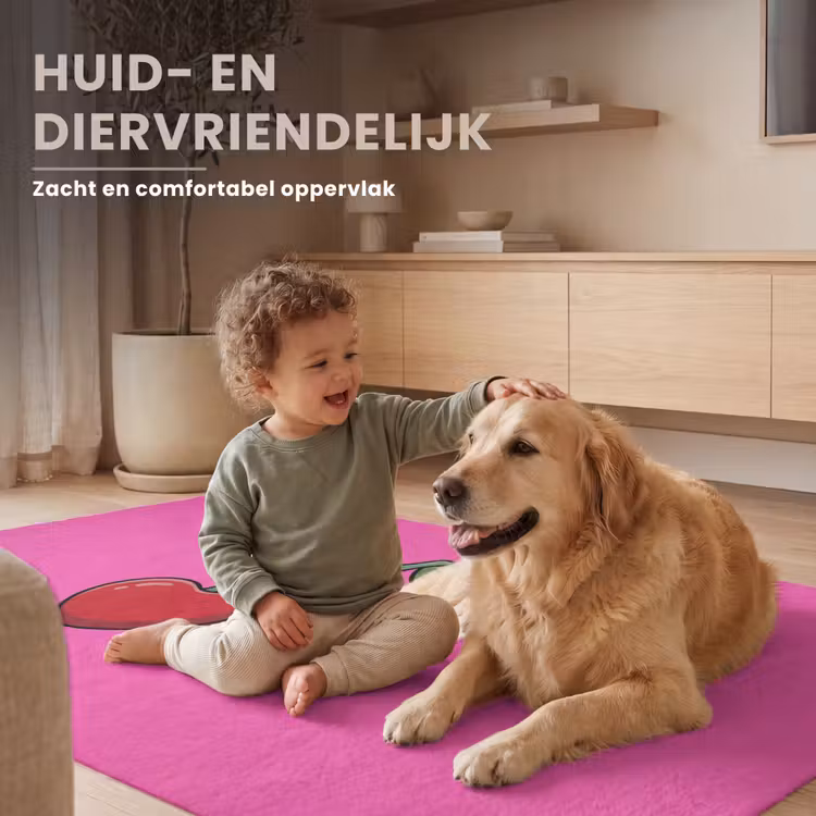 Kers - Roze - Fruit Vloerkleed Rechthoek klein -uniquesellingpoint_zacht_NL