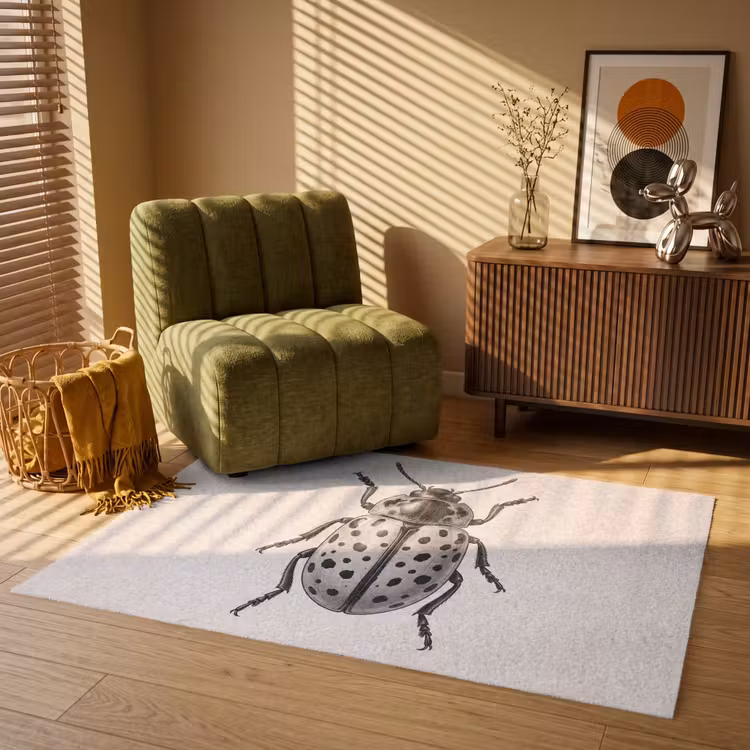Kever - Insect - Vintage Vloerkleed Rechthoek klein -atmosphere_sfeer1_global