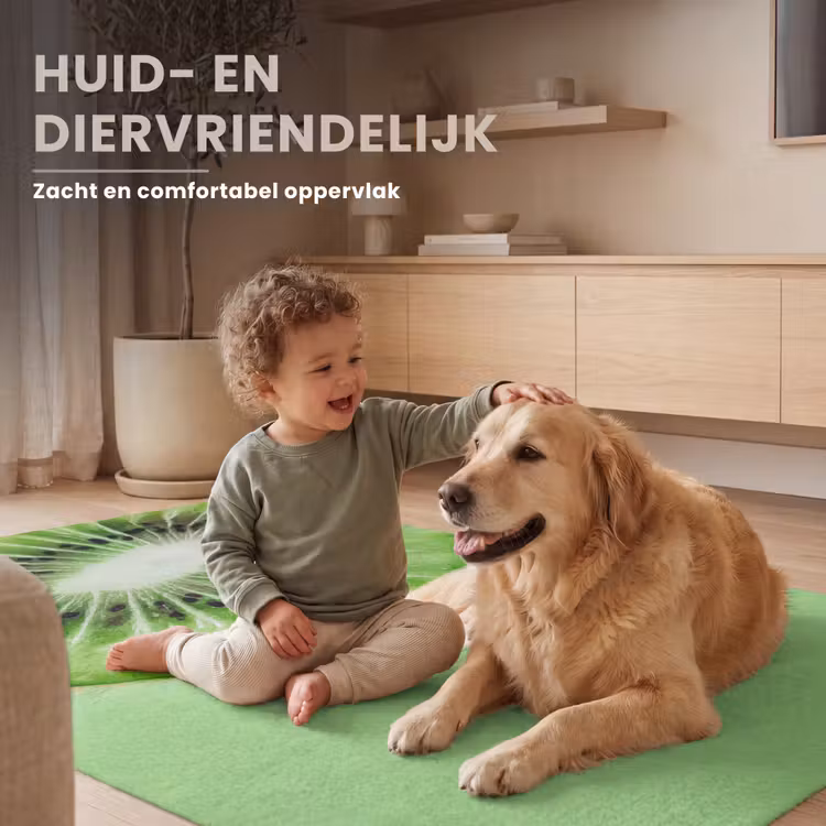 Kiwi - Groen - Fris Vloerkleed Rechthoek klein -uniquesellingpoint_zacht_NL