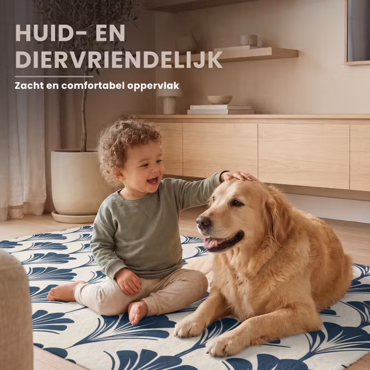 Klassiek - Motief - Blauw Vloerkleed Rechthoek klein 1091 -uniquesellingpoint_zacht_NL