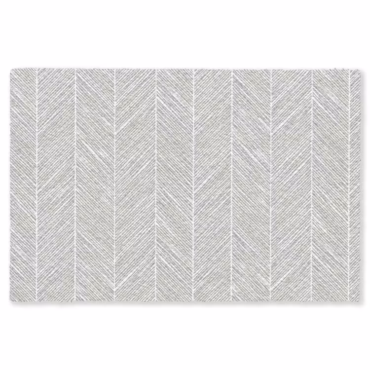 Klassiek - Visgraat - Grijs Vloerkleed Rechthoek klein 1091 -3d