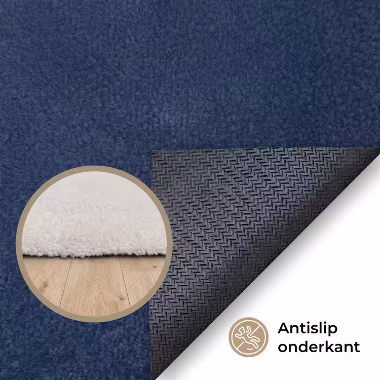 Koe - Delfts - Blauw - Artistiek Vloerkleed Rechthoek klein -uniquesellingpoint_antislip_NL_DE
