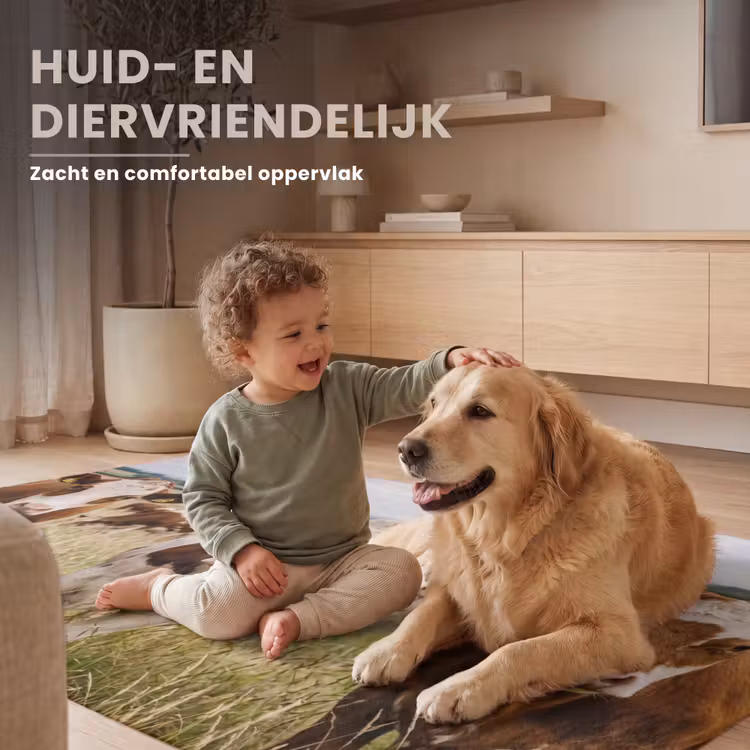 Koeien - Portret - Weide - Boerderij - Nieuwsgierig Vloerkleed Rechthoek klein -uniquesellingpoint_zacht_NL