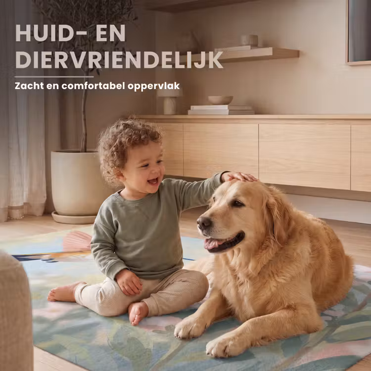 Kolibrie - Illustratie - Kleurrijk Vloerkleed Rechthoek klein -uniquesellingpoint_zacht_NL