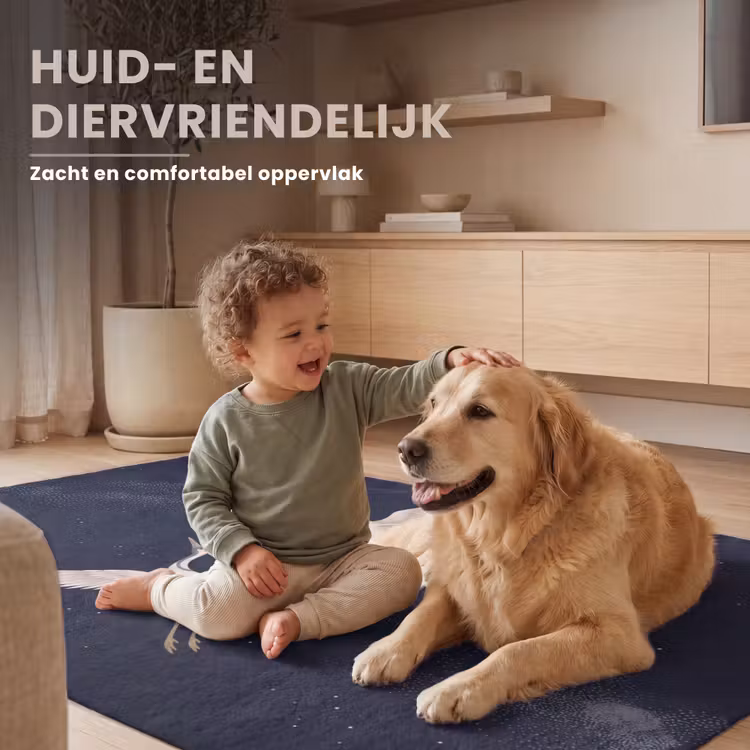 Kraanvogels - Nachthemel - Blauw Vloerkleed Rechthoek klein -uniquesellingpoint_zacht_NL