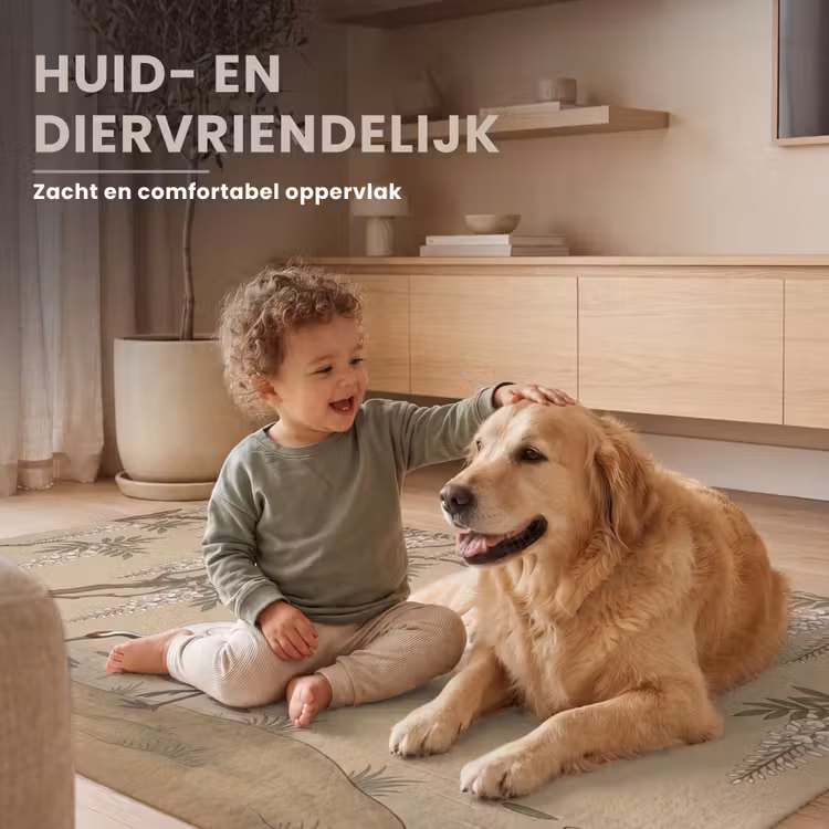 Kraanvogels - Water - Beige Vloerkleed Rechthoek klein -uniquesellingpoint_zacht_NL