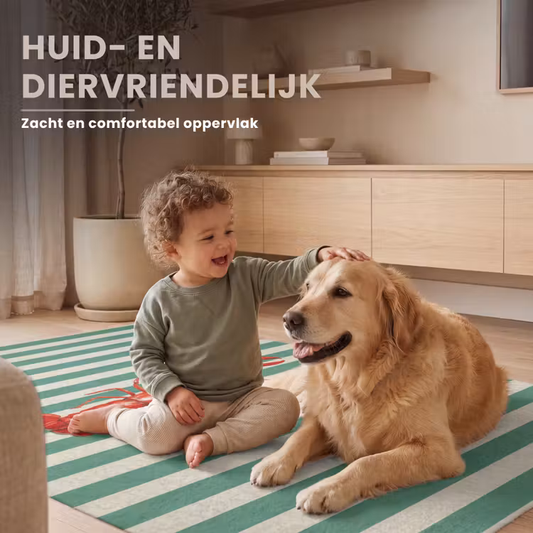 Kreeft - Strepen - Realistisch - Zomers Vloerkleed Rechthoek klein -uniquesellingpoint_zacht_NL
