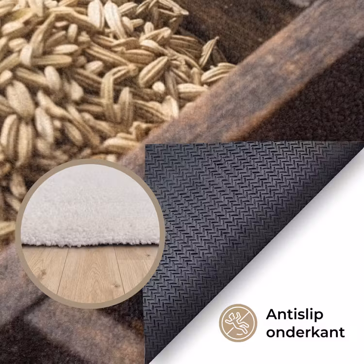 Vloerkleed - Kruiden - Houten - Eten - Kruiden - Houten - Eten Vloerkleed Rechthoek klein