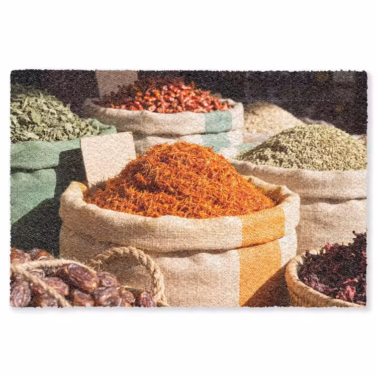 Vloerkleed - Kruiden - Markt - Kleurrijk - Kruiden - Markt - Kleurrijk Vloerkleed Rechthoek klein