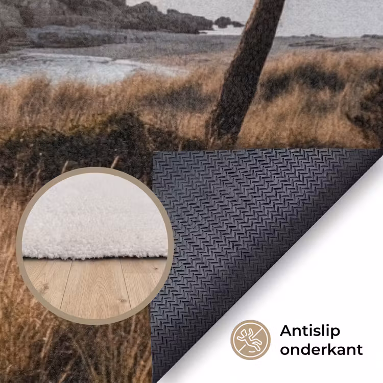 Landschap - Kust - Duinen Vloerkleed Rechthoek klein -uniquesellingpoint_antislip_NL