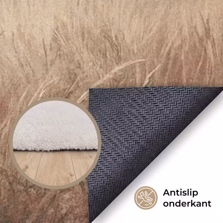 Landschap - Minimalistisch - Beige Vloerkleed Rechthoek klein -uniquesellingpoint_antislip_NL_DE