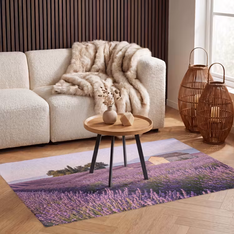 Lavendel - Landschap - Sereen - Paars Vloerkleed Rechthoek klein -atmosphere_sfeer2_global
