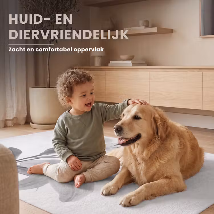 Lelies - Elegant - Zwart - Wit Vloerkleed Rechthoek klein -uniquesellingpoint_zacht_NL