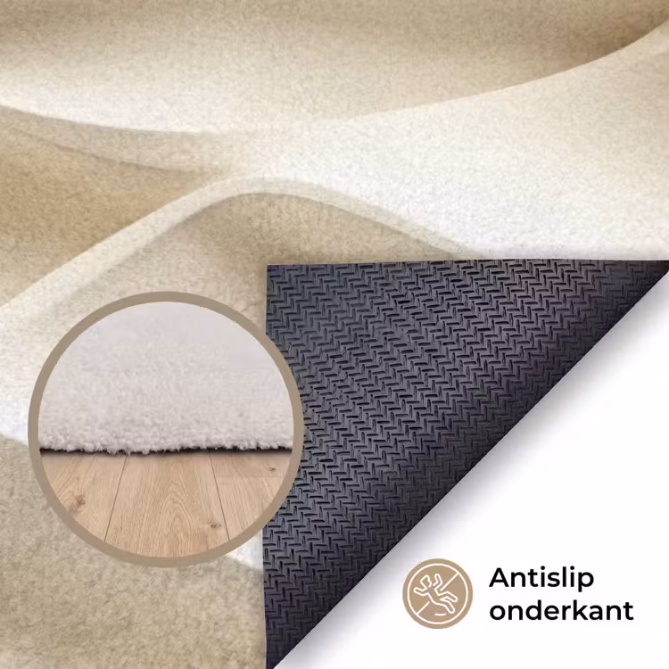 Lijnen - Golvend - Crème Vloerkleed Rechthoek klein 1091 -uniquesellingpoint_antislip_NL_DE