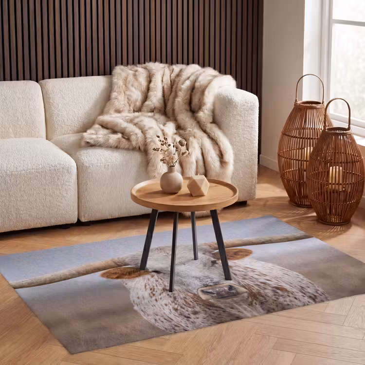 Longhorn - Grasveld - Dier Vloerkleed Rechthoek klein -atmosphere_sfeer2_global