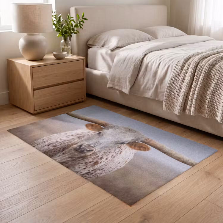Longhorn - Grasveld - Dier Vloerkleed Rechthoek klein -atmosphere_sfeer3_global