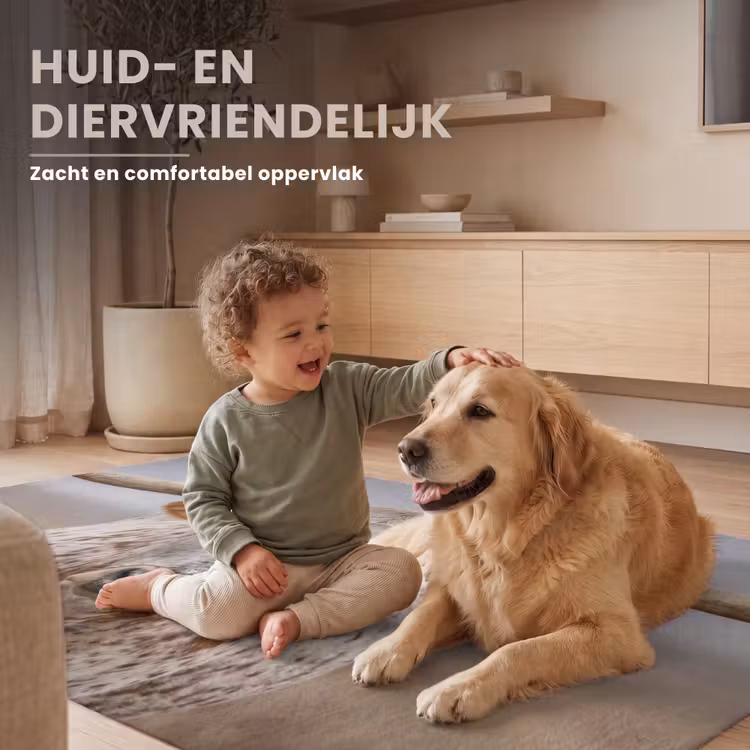 Longhorn - Grasveld - Dier Vloerkleed Rechthoek klein -uniquesellingpoint_zacht_NL