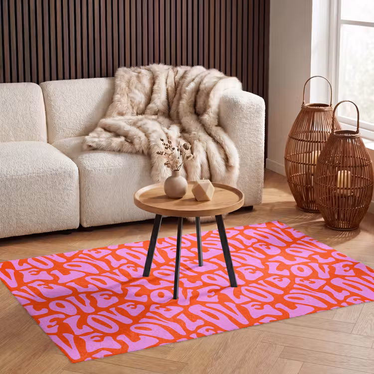 Love - Roze - Valentijn - Rood Vloerkleed Rechthoek klein 1091 -atmosphere_sfeer2_global