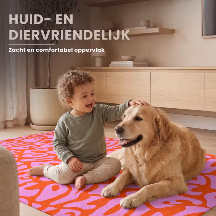 Love - Roze - Valentijn - Rood Vloerkleed Rechthoek klein 1091 -uniquesellingpoint_zacht_NL