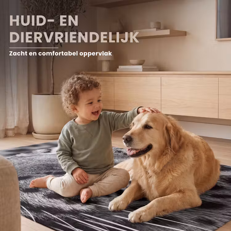 Luipaard - Zwart - Wit - Oog Vloerkleed Rechthoek klein -uniquesellingpoint_zacht_NL