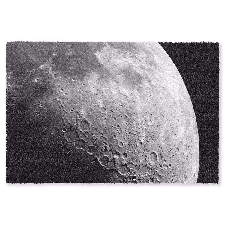 Vloerkleed - Maan - Kraters - Ruimte - Maan - Kraters - Ruimte Vloerkleed Rechthoek klein