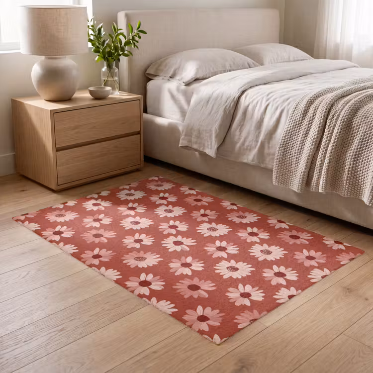 Madelief - Retro - Terracotta Vloerkleed Rechthoek klein 1091 -atmosphere_sfeer3_global
