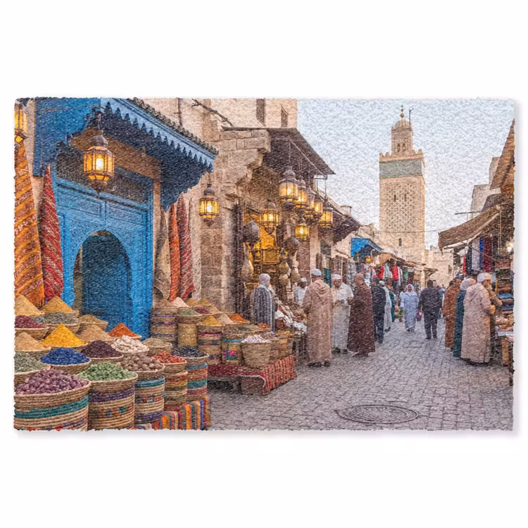 Vloerkleed - Markt - Oosters - Kleurrijk - Markt - Oosters - Kleurrijk Vloerkleed Rechthoek klein