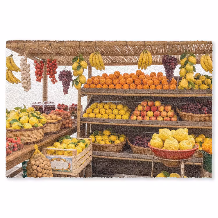 Vloerkleed - Marktkraam - Fruit - Vers - Marktkraam - Fruit - Vers Vloerkleed Rechthoek klein