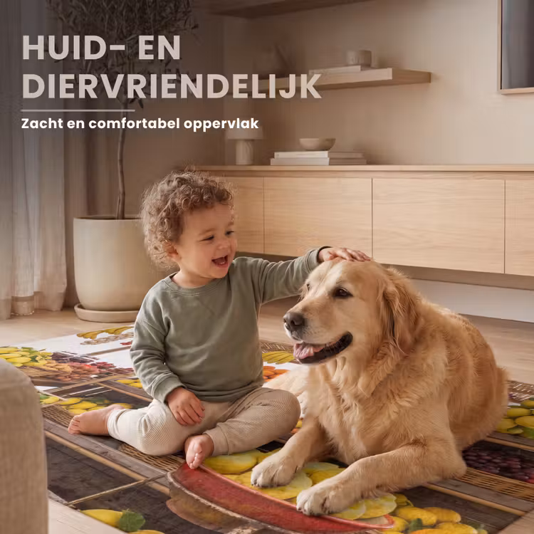 Vloerkleed - Marktkraam - Fruit - Vers - Marktkraam - Fruit - Vers Vloerkleed Rechthoek klein