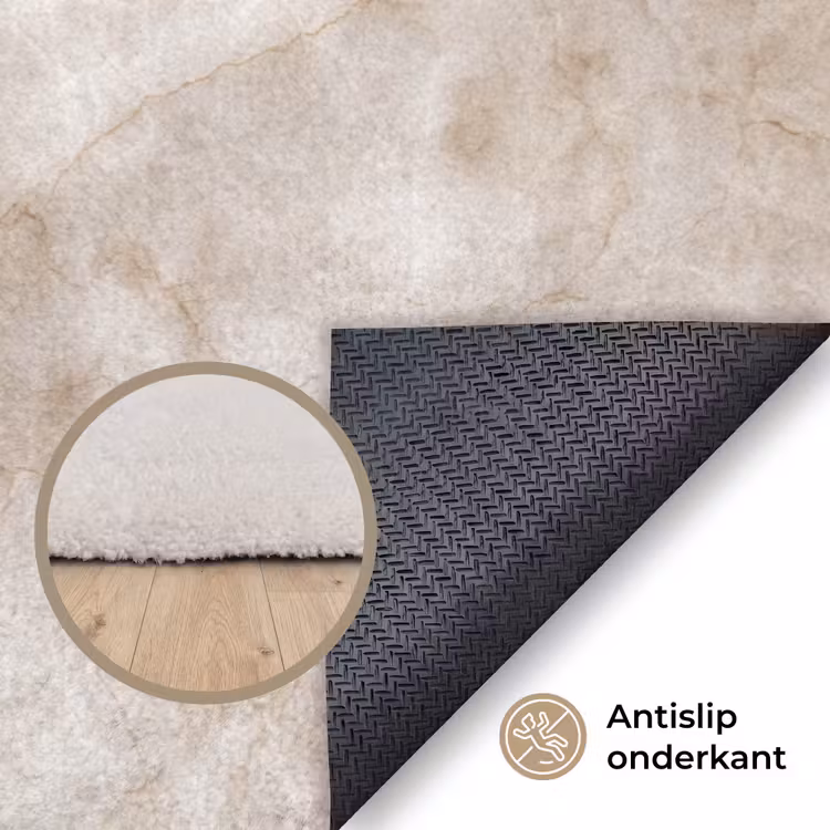 Marmer - Patroon - Klassiek Vloerkleed Rechthoek klein 1091 -uniquesellingpoint_antislip_NL