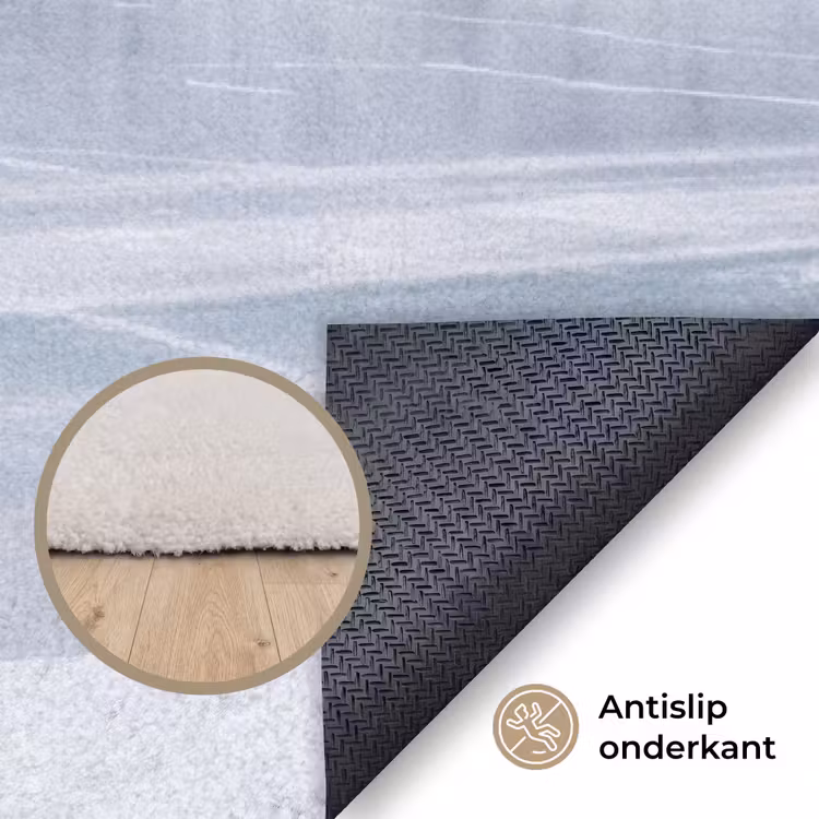 Meer - Dennen - IJs - Winter - Rustgevend Vloerkleed Rechthoek klein -uniquesellingpoint_antislip_NL_DE