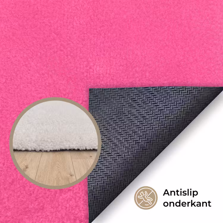 Minimalistisch - Oog - Roze Vloerkleed Rechthoek klein -uniquesellingpoint_antislip_NL