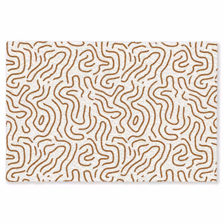 Minimalistisch - Patroon - Terracotta Vloerkleed Rechthoek klein 1091 -3d