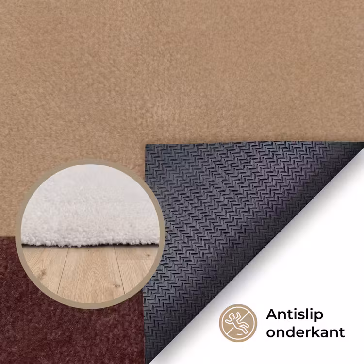 Minimalistisch - Vaas - Bloemen - Bruin Vloerkleed Rechthoek klein -uniquesellingpoint_antislip_NL