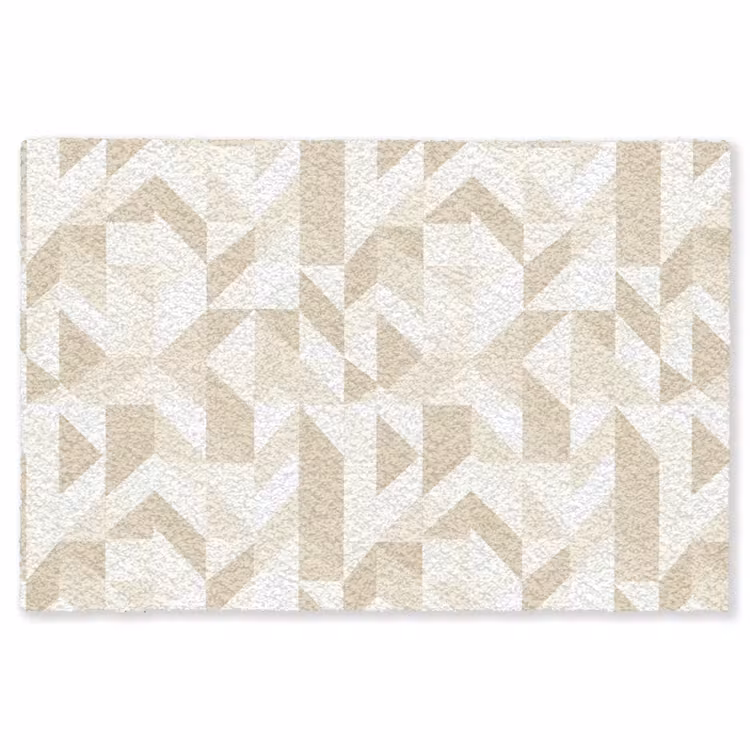 Modern - Abstract - Beige Vloerkleed Rechthoek klein 1091 -3d