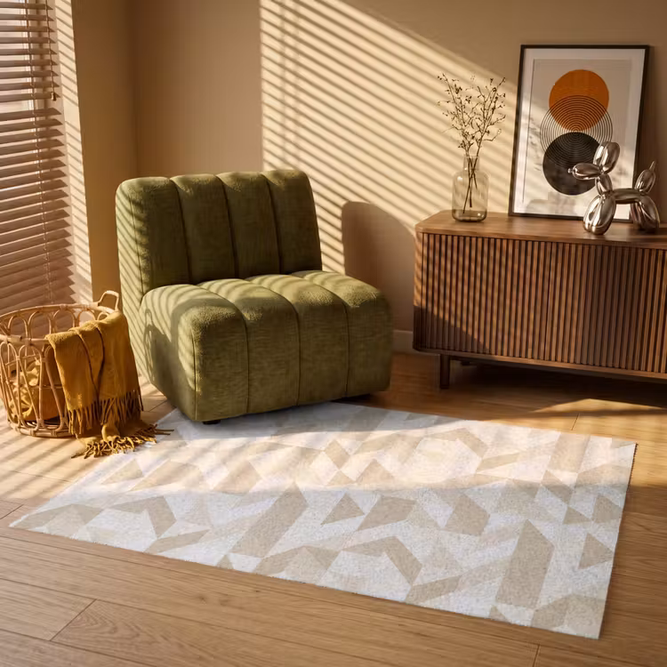 Modern - Abstract - Beige Vloerkleed Rechthoek klein 1091 -atmosphere_sfeer1_global