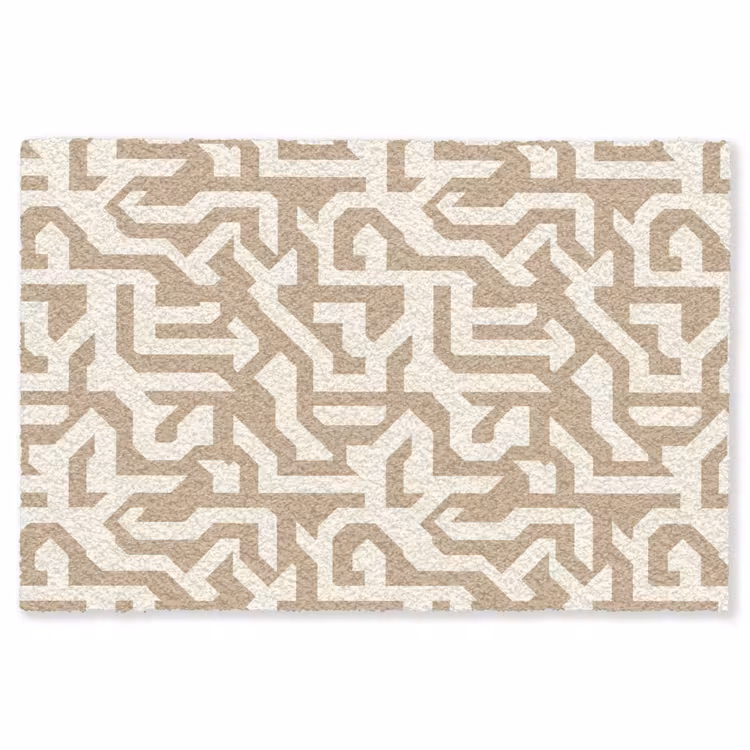 Modern - Abstract - Beige Vloerkleed Rechthoek klein 1091 -3d