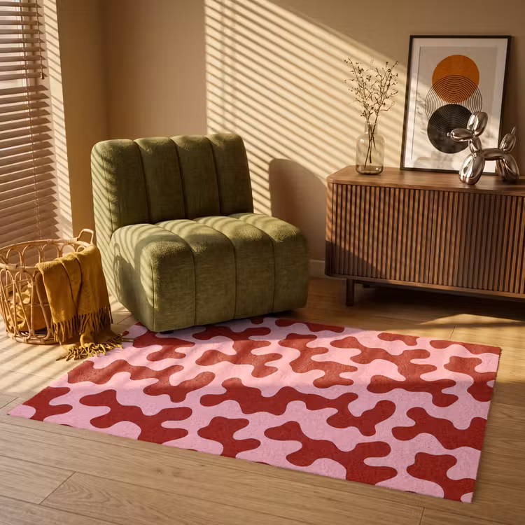 Modern - Abstract - Rood Vloerkleed Rechthoek klein 1091 -atmosphere_sfeer1_global