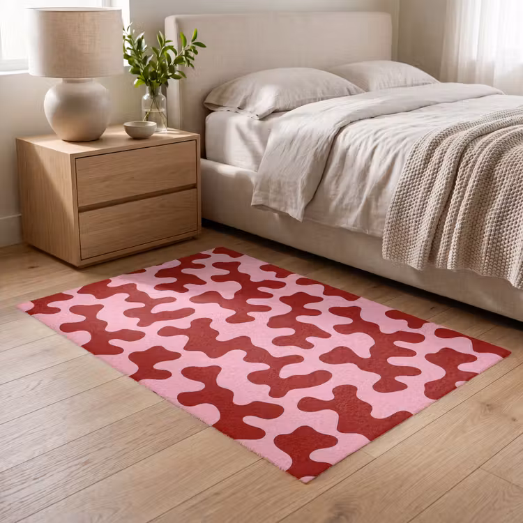Modern - Abstract - Rood Vloerkleed Rechthoek klein 1091 -atmosphere_sfeer3_global