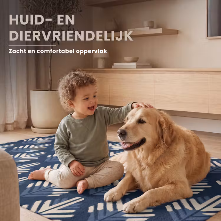 Modern - Patroon - Blauw Vloerkleed Rechthoek klein 1091 -uniquesellingpoint_zacht_NL