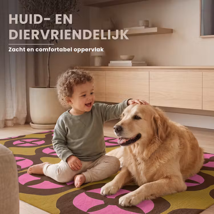 Modern - Patroon - Roze Vloerkleed Rechthoek klein 1091 -uniquesellingpoint_zacht_NL