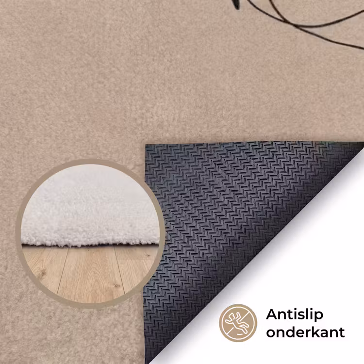 Modern - Vrouw - Goud Vloerkleed Rechthoek klein -uniquesellingpoint_antislip_NL_DE