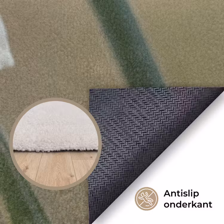 Narcis - Bloem - Minimalistisch Vloerkleed Rechthoek klein -uniquesellingpoint_antislip_NL