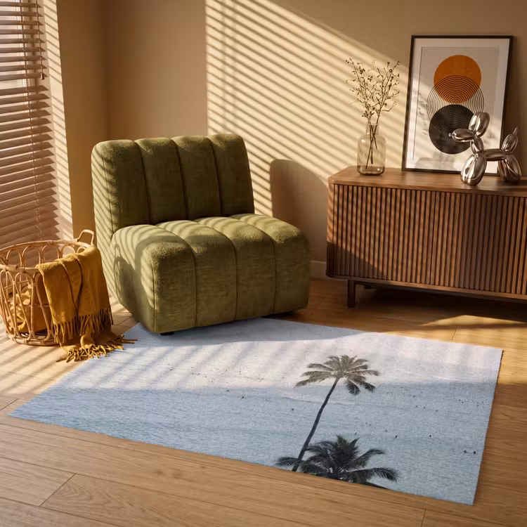 Oceaan - Palmbomen - Surfers Vloerkleed Rechthoek klein -atmosphere_sfeer1_global
