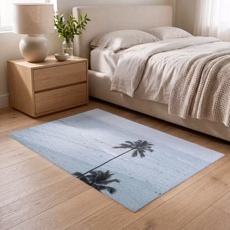 Oceaan - Palmbomen - Surfers Vloerkleed Rechthoek klein -atmosphere_sfeer3_global